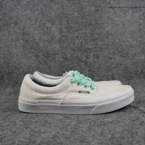 Vans Shoes Womens 7 Sneakers Era Skate Casual Canvas Lace Up White Comfort Low